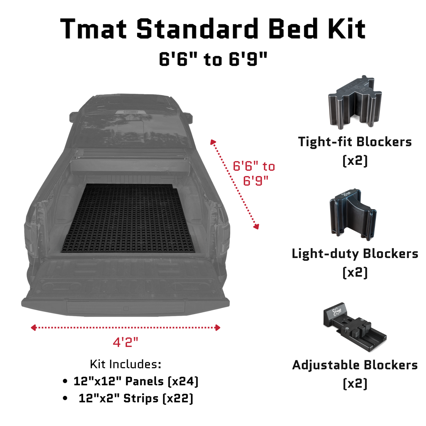 Tmat Truck Bed Organizer Slide Out Mat | Chevrolet Silverado 2500/3500 HD Standard Bed