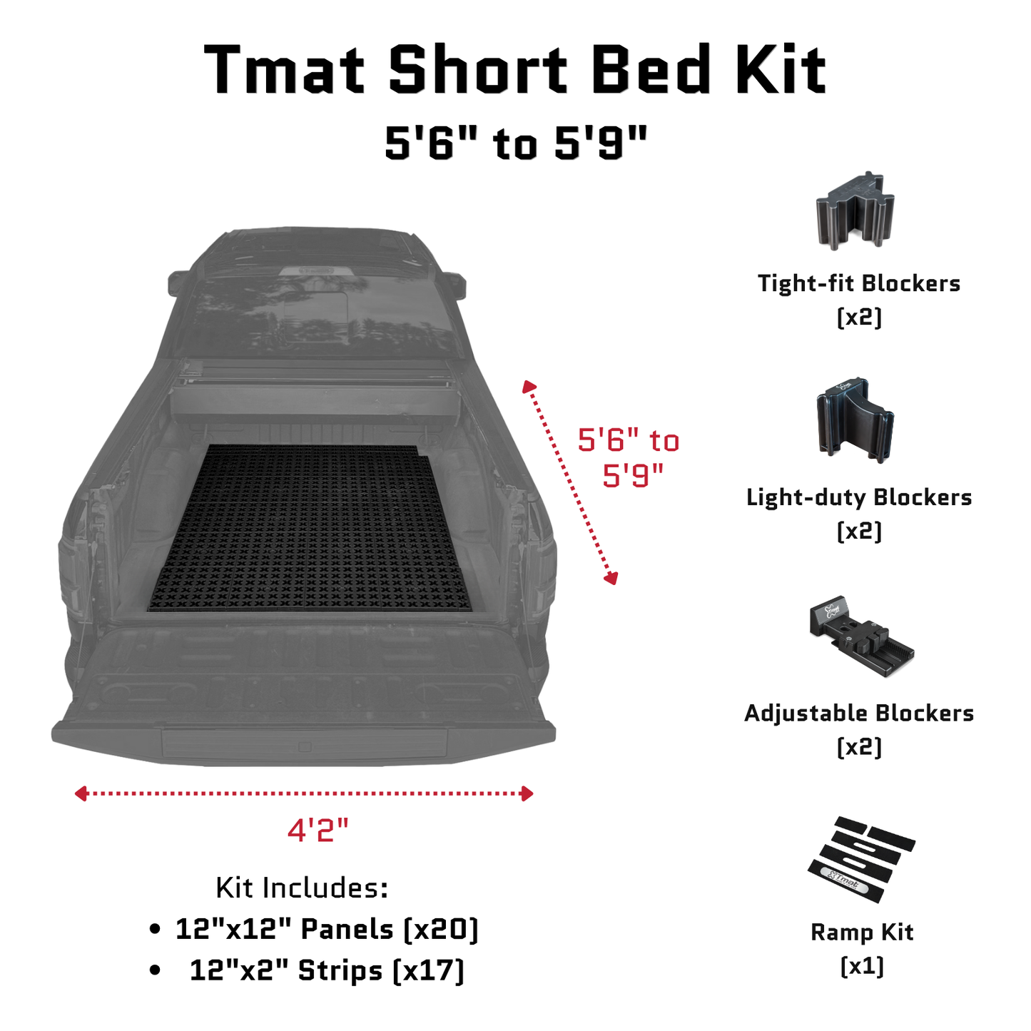 Tmat Truck Bed Organizer Slide Out Mat | Chevrolet Silverado 1500 Short Bed
